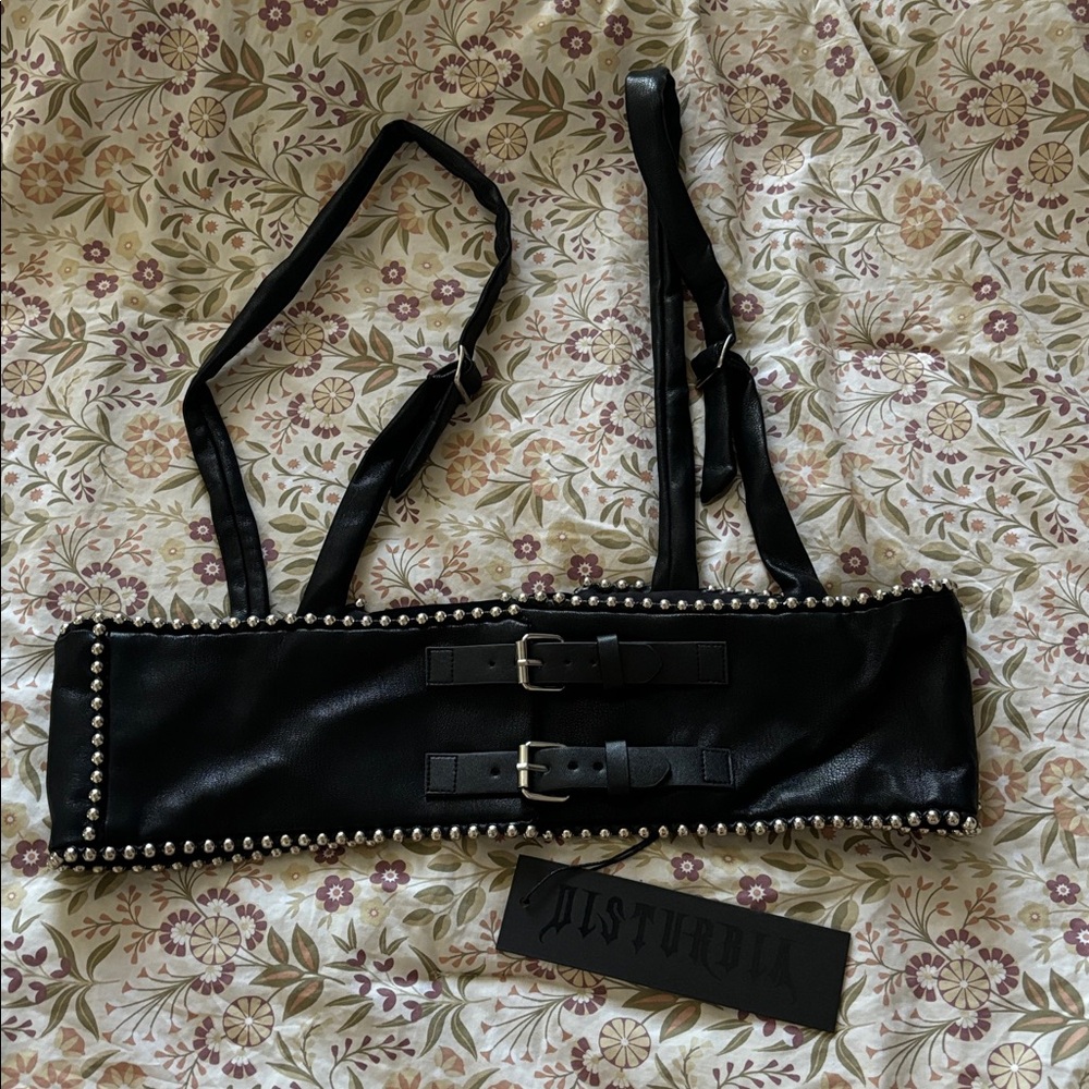 NWT Disturbia Black Peasant Bust Harness